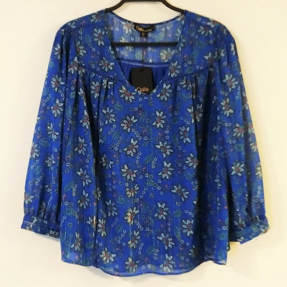 Dalia‎ Blue Floral Print Top